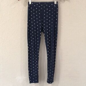 Gap Girls Sz M 8 Pajama Pants‎ Navy Blue Polka Dot Cotton Loungewear Neutral